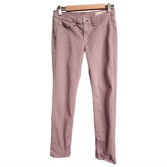 Rag & Bone Revolve Zipper Capri Mid Rise Lilac Lavender Stretch Jeans Pants 28 - Picture 4 of 12